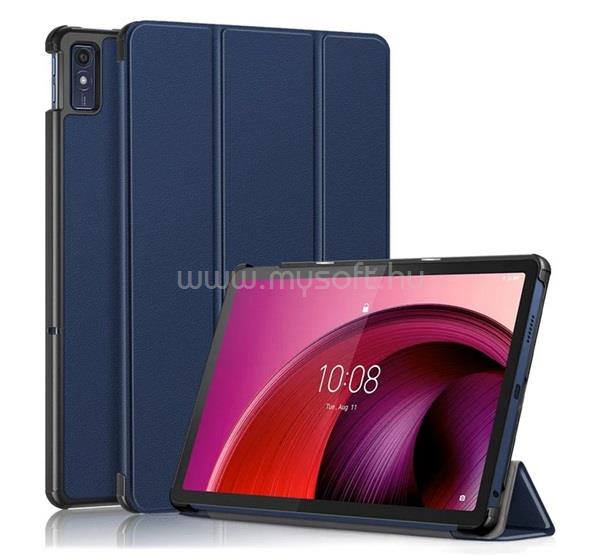 GIGAPACK Lenovo Tab M10 5G GIGAPACK Tok álló, bőr hatású aktív FLIP, asztali tartó, SÖTÉTKÉK