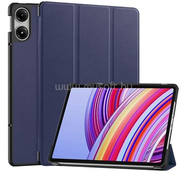 GIGAPACK Redmi Pad Pro GIGAPACK Tok álló, bőr hatású aktív FLIP, asztali tartó, SÖTÉTKÉK