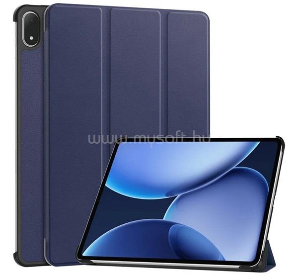 GIGAPACK OnePlus Pad 3 GIGAPACK Tok álló, bőr hatású aktív FLIP, asztali tartó, SÖTÉTKÉK