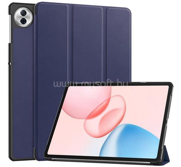 GIGAPACK Honor Pad 10 WIFI / Pad 10 5G GIGAPACK Tok álló, bőr hatású aktív FLIP, asztali tartó, SÖTÉTKÉK