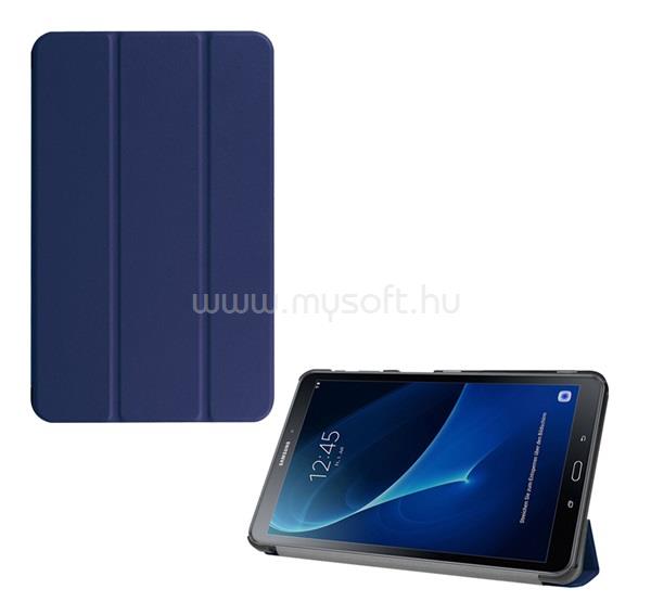 GIGAPACK Samsung Tab A 10.1 WIFI (2016) GIGAPACK Tok álló, bőr hatású aktív FLIP, asztali tartó, SÖTÉTKÉK