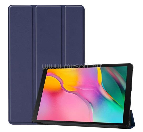 GIGAPACK Samsung Tab A 10.1 LTE (2019) GIGAPACK Tok álló, bőr hatású aktív FLIP, asztali tartó, SÖTÉTKÉK