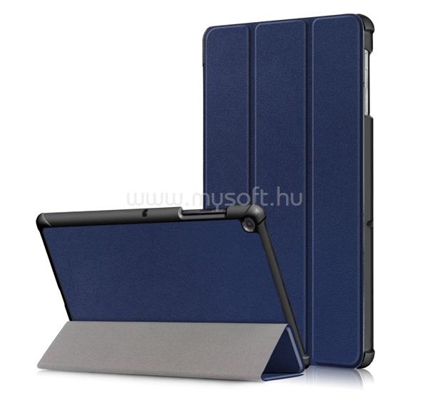 GIGAPACK Samsung Tab S5e 10.5 LTE / Tab S5e 10.5 WIFI GIGAPACK Tok álló, bőr hatású aktív FLIP, asztali tartó, SÖTÉTKÉK