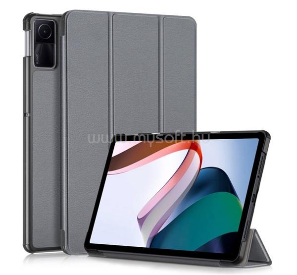 GIGAPACK Redmi Pad SE 11 GIGAPACK Tok álló, bőr hatású aktív FLIP, asztali tartó, SÖTÉTSZÜRKE