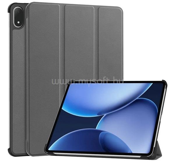 GIGAPACK OnePlus Pad 3 GIGAPACK Tok álló, bőr hatású aktív FLIP, asztali tartó, SÖTÉTSZÜRKE