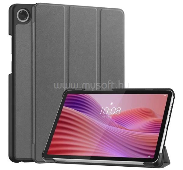 GIGAPACK Lenovo Tab One GIGAPACK Tok álló, bőr hatású aktív FLIP, asztali tartó, SÖTÉTSZÜRKE