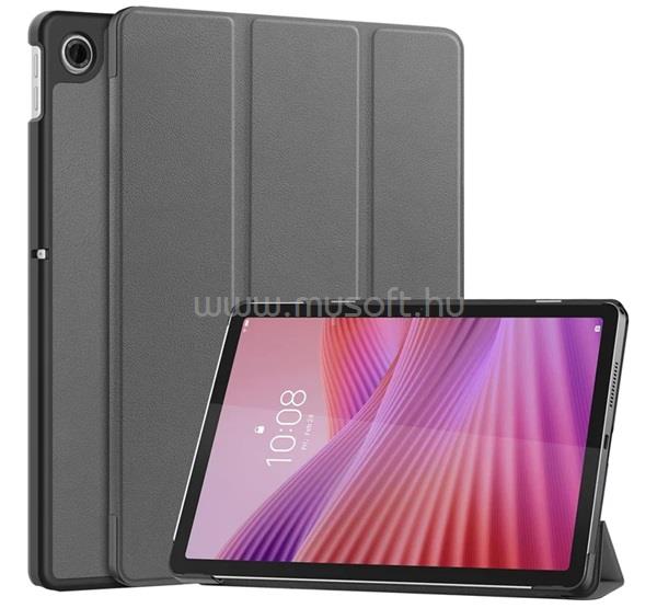 GIGAPACK Lenovo Tab 10.1 GIGAPACK Tok álló, bőr hatású aktív FLIP, asztali tartó, SÖTÉTSZÜRKE