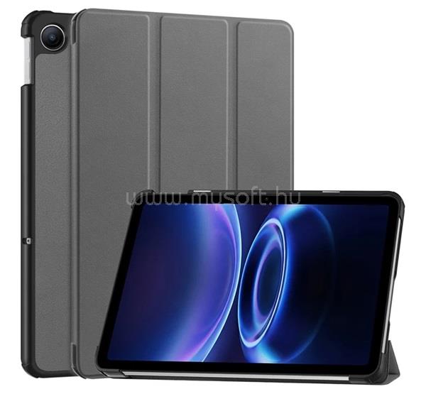 GIGAPACK Redmi Pad 2 9.7 GIGAPACK Tok álló, bőr hatású aktív FLIP, asztali tartó, SÖTÉTSZÜRKE
