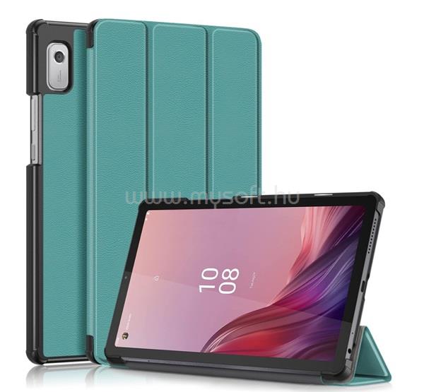 GIGAPACK Lenovo Tab M9 / Tab M9 GIGAPACK Tok álló, bőr hatású aktív FLIP, asztali tartó, SÖTÉTZÖLD