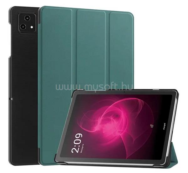 GIGAPACK T Tablet 5G ( 2023 ) GIGAPACK Tok álló, bőr hatású aktív FLIP, asztali tartó, SÖTÉTZÖLD