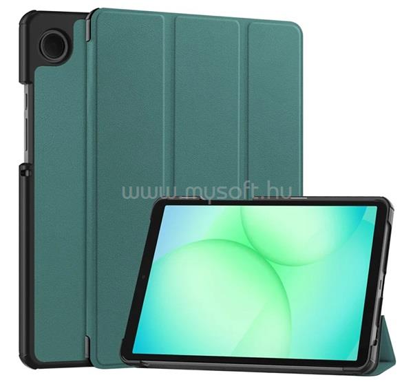 GIGAPACK Samsung Tab A11 LTE / Tab A11 WIFI GIGAPACK Tok álló, bőr hatású aktív FLIP, asztali tartó, SÖTÉTZÖLD