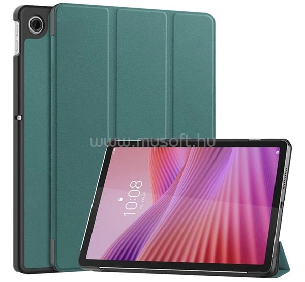 GIGAPACK Lenovo Tab 10.1 GIGAPACK Tok álló, bőr hatású aktív FLIP, asztali tartó, SÖTÉTZÖLD