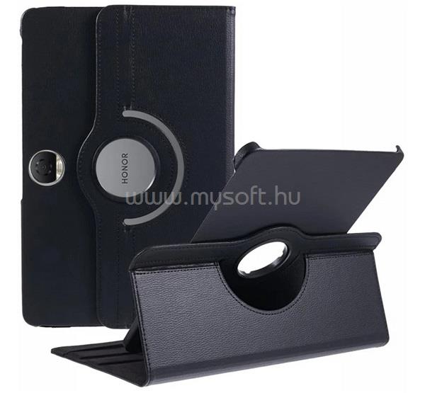 GIGAPACK Honor Pad 9 GIGAPACK Tok álló, bőr hatású FLIP, 360°, FEKETE