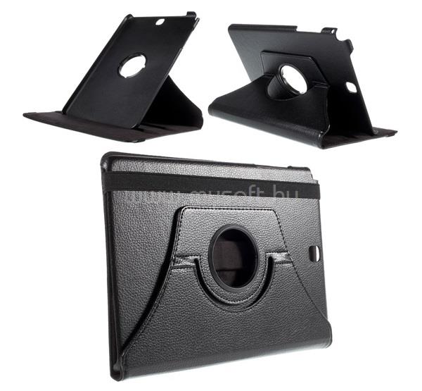 GIGAPACK Samsung Tab A 9.7 LTE / Tab A 9.7 WIFI GIGAPACK Tok álló, bőr hatású FLIP, 360°, FEKETE