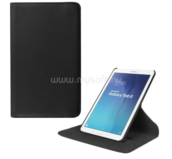 GIGAPACK Samsung Tab E 9.6 3G / Tab E 9.6 WIFI GIGAPACK Tok álló, bőr hatású FLIP, 360°, FEKETE