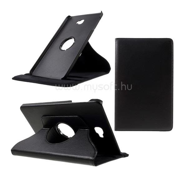 GIGAPACK Samsung Tab A 10.1 WIFI (2016) / Tab A 10.1 LTE (2016) GIGAPACK Tok álló, bőr hatású FLIP, 360°, FEKETE