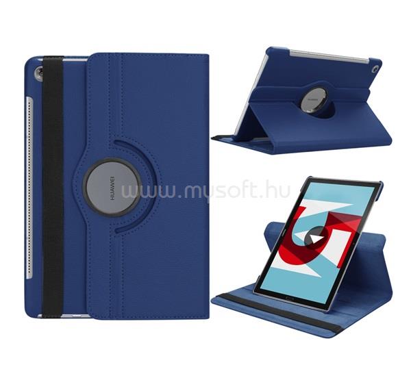 GIGAPACK Huawei MediaPad M5 10.8 WIFI / MediaPad M5 10.8 LTE GIGAPACK Tok álló, bőr hatású FLIP, 360°, SÖTÉTKÉK