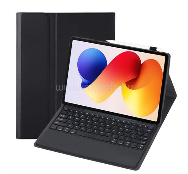 GIGAPACK Poco Pad M1 / Redmi Pad 2 Pro GIGAPACK Tok álló, bőr hatású FLIP, ceruza tartó, FEKETE
