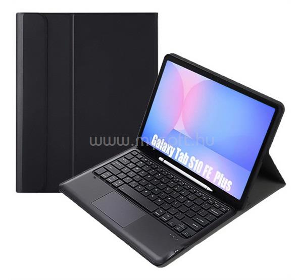 GIGAPACK Samsung Tab S10 FE Plus WIFI / Tab S10 FE Plus LTE GIGAPACK Tok álló, bőr hatású FLIP, angol nyelvű, FEKETE
