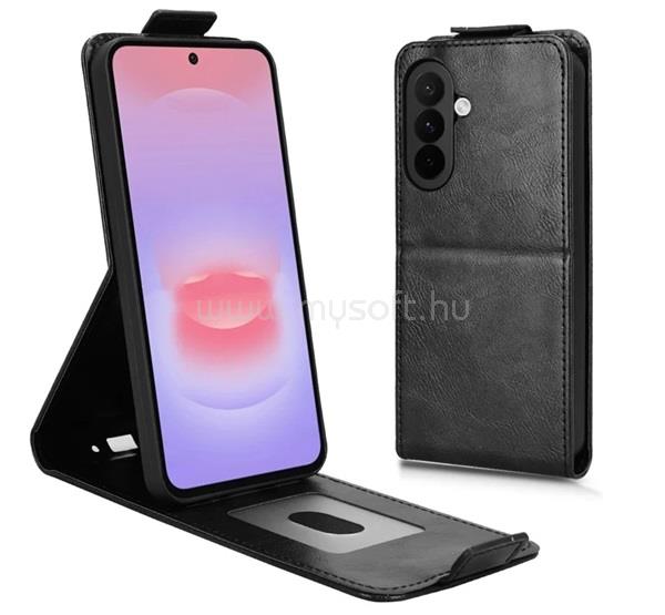 GIGAPACK Samsung A27 5G GIGAPACK Tok álló, bőr hatású FLIP, prémium, FEKETE