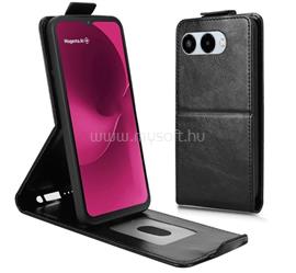 GIGAPACK T Phone 3 5G GIGAPACK Tok álló, bőr hatású FLIP, kártyatartó, FEKETE GP-180685 small