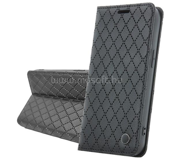 GIGAPACK Poco M8 Pro / Redmi Note 15 Pro Plus 5G GIGAPACK Tok álló, bőr hatású FLIP, kártyatartó, FEKETE