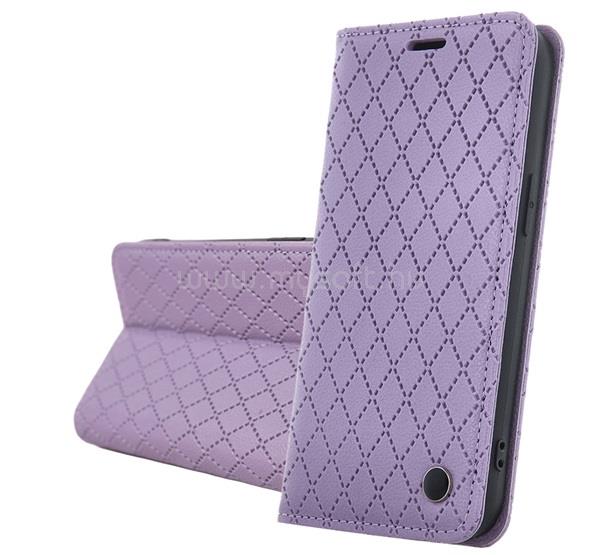 GIGAPACK iPhone Air GIGAPACK Tok álló, bőr hatású FLIP, kártyatartó, LILA