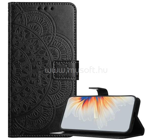 GIGAPACK Redmi A5 4G GIGAPACK Tok álló, bőr hatású FLIP, mandala, FEKETE