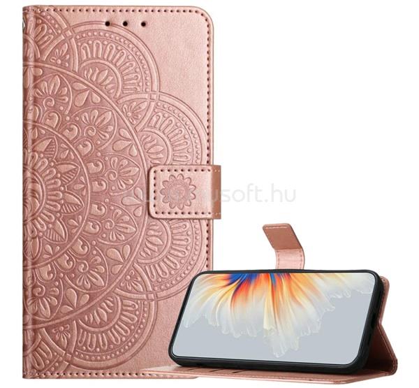 GIGAPACK Redmi A5 4G GIGAPACK Tok álló, bőr hatású FLIP, mandala, ROZÉARANY