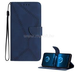 GIGAPACK T Phone 3 5G GIGAPACK Tok álló, bőr hatású FLIP, varrás minta + kézpánt, SÖTÉTKÉK GP-176312 small