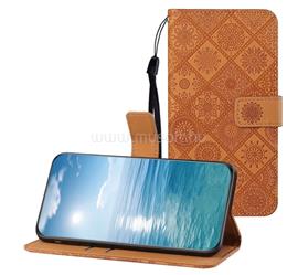GIGAPACK Samsung A57 5G GIGAPACK Tok álló, bőr hatású FLIP, etnikus minta + kézpánt, VILÁGOSBARNA GP-183658 small