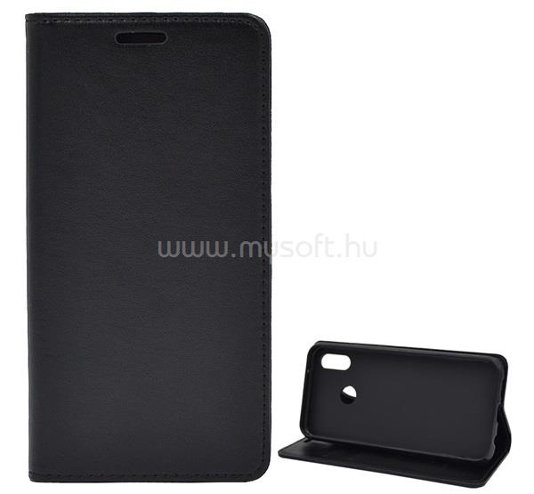 GIGAPACK Huawei P20 Lite GIGAPACK tok álló, bőr hatású FLIP, asztali tartó, FEKETE