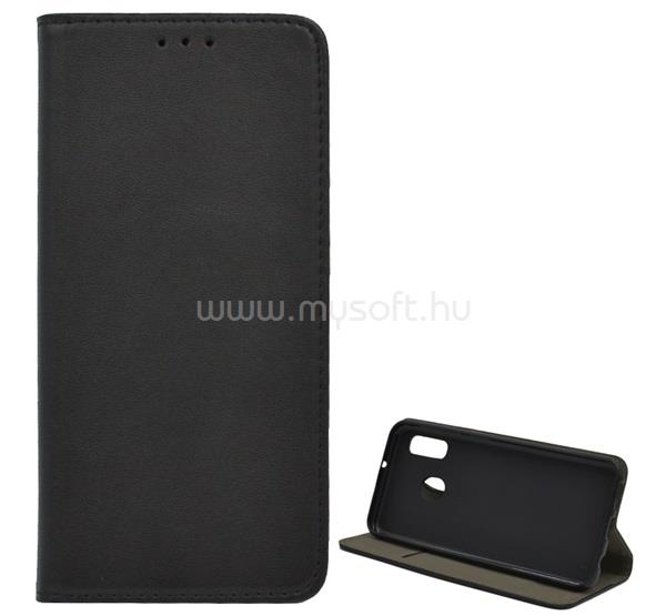 GIGAPACK Samsung A20e GIGAPACK tok álló, bőr hatású FLIP, asztali tartó, FEKETE