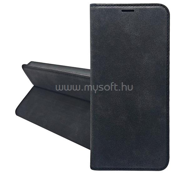 GIGAPACK Samsung S26 GIGAPACK Tok álló, bőr hatású FLIP, prémium, FEKETE