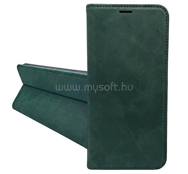 GIGAPACK Samsung S26 Ultra GIGAPACK Tok álló, bőr hatású FLIP, prémium, SÖTÉTZÖLD