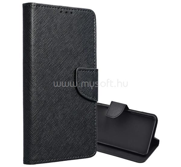 GIGAPACK Huawei P Smart Z GIGAPACK tok álló, bőr hatású FLIP, textil hatás, FEKETE