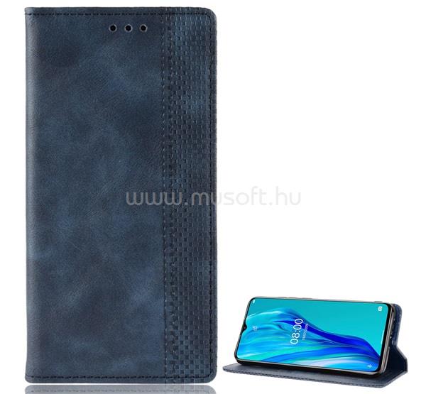 GIGAPACK Ulefone Note 9P GIGAPACK Tok álló, bőr hatású FLIP, fonott minta, SÖTÉTKÉK