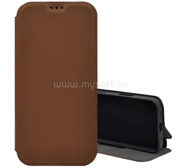 GIGAPACK Honor 600 GIGAPACK Tok álló, bőr hatású FLIP, mikrofiber plüss belső, SÖTÉTBARNA