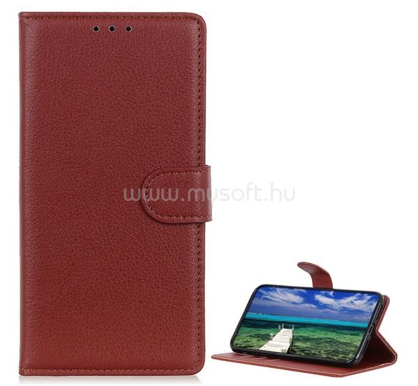 GIGAPACK Samsung S23 Plus GIGAPACK tok álló, bőr hatású FLIP, prémium, BARNA