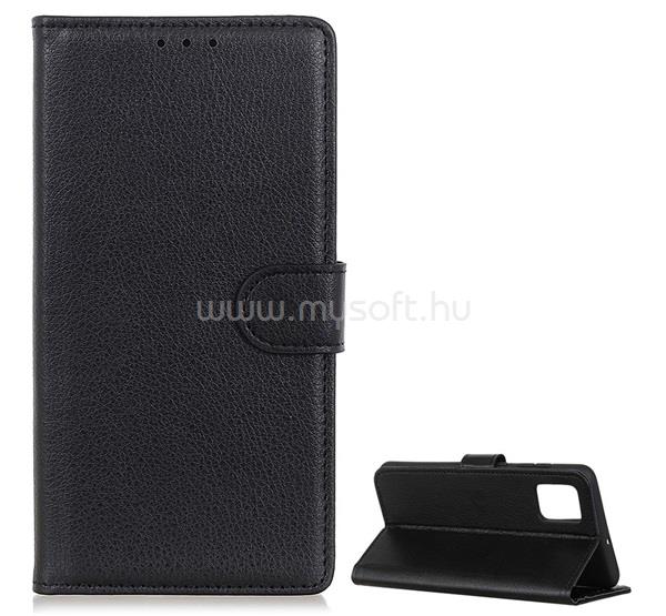 GIGAPACK Xiaomi Mi 10T Pro 5G / Mi 10T 5G GIGAPACK Tok álló, bőr hatású FLIP, prémium, FEKETE
