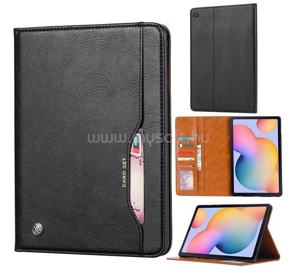 GIGAPACK Samsung Tab S6 Lite 10.4 LTE / Tab S6 Lite 10.4 WIFI GIGAPACK Tok álló, bőr hatású FLIP, prémium, FEKETE