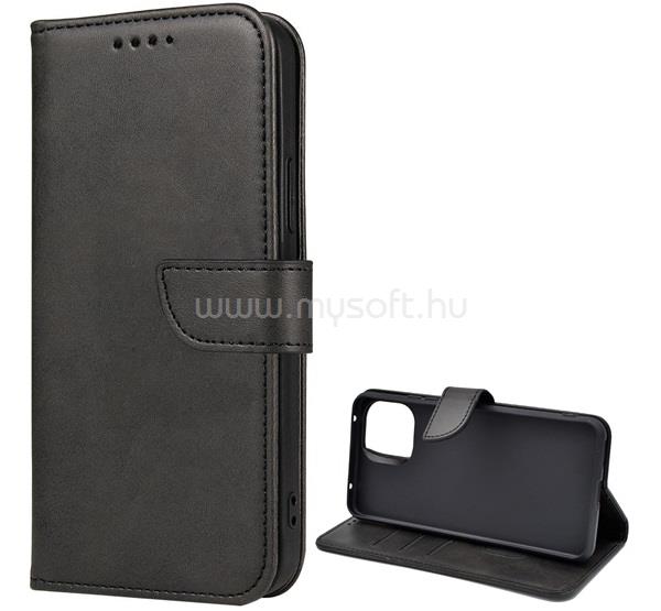 GIGAPACK Xiaomi 11 Lite 5G NE / Mi 11 Lite 5G / Mi 11 Lite 4G GIGAPACK Tok álló, bőr hatású FLIP, prémium, FEKETE