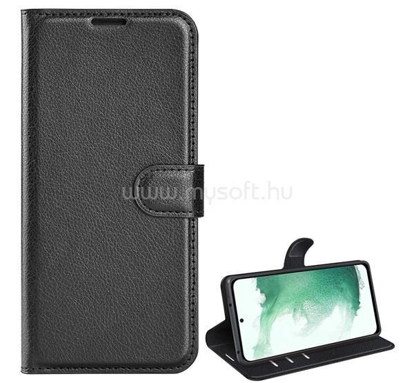 GIGAPACK Samsung S23 Plus GIGAPACK tok álló, bőr hatású FLIP, prémium, FEKETE