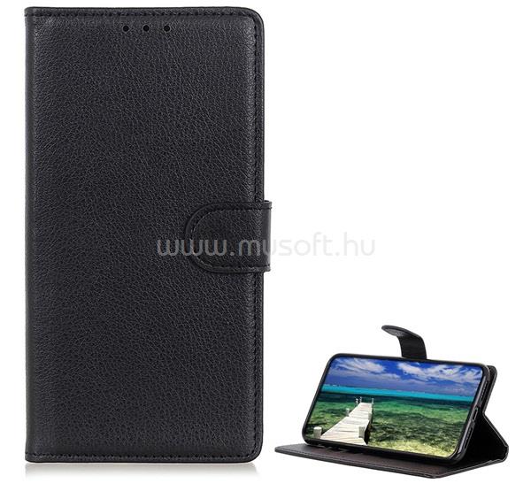 GIGAPACK Huawei Mate 50 Pro GIGAPACK tok álló, bőr hatású FLIP, prémium, FEKETE
