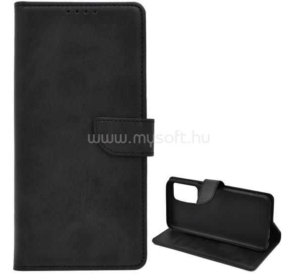 GIGAPACK Oppo A54s / A16s GIGAPACK Tok álló, bőr hatású FLIP, prémium, FEKETE