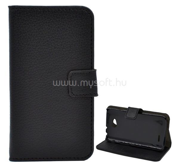 GIGAPACK LG L65 / L70 dual / L70 GIGAPACK Tok álló, bőr hatású FLIP, prémium, FEKETE