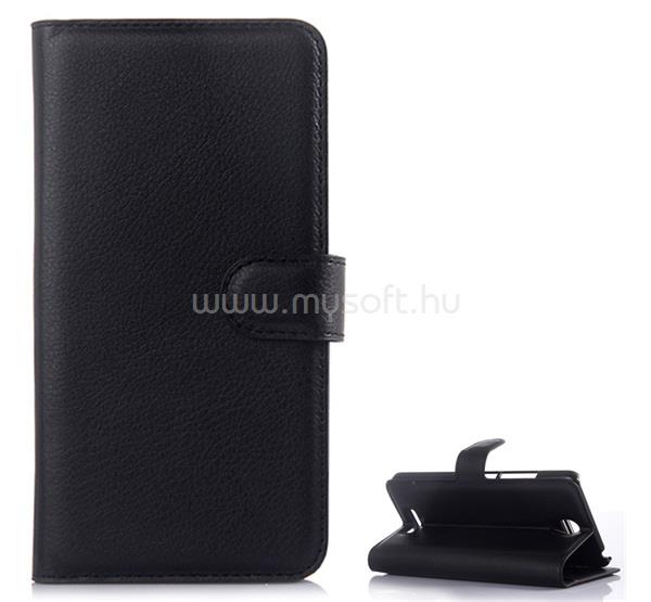 GIGAPACK Redmi Note 2 GIGAPACK Tok álló, bőr hatású FLIP, prémium, FEKETE