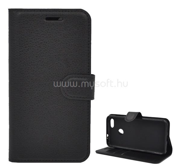 GIGAPACK Huawei P9 Lite Mini GIGAPACK tok álló, bőr hatású FLIP, prémium, FEKETE