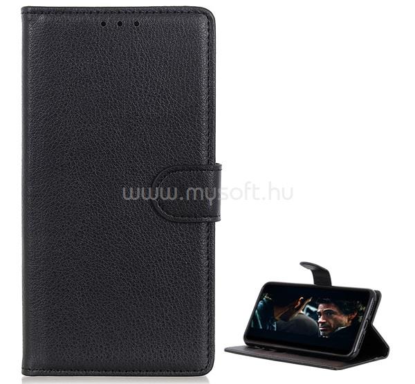 GIGAPACK Samsung S20 Plus 5G / S20 Plus GIGAPACK Tok álló, bőr hatású FLIP, prémium, FEKETE