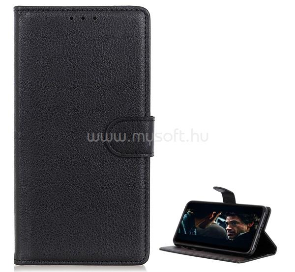 GIGAPACK Samsung S20 5G / S20 GIGAPACK Tok álló, bőr hatású FLIP, prémium, FEKETE